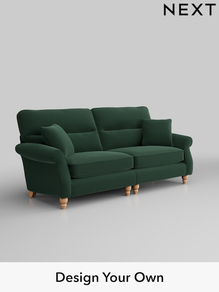 Plush Velvet Easy Clean/Bottle Green Ashford Highback (W41780) | £1,525