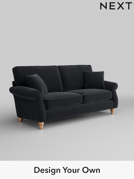 Plush Velvet Easy Clean/Charcoal Grey Ashford (W41781) | £1,375