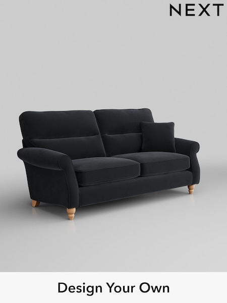 Plush Velvet Easy Clean/Charcoal Grey Ashford Highback (W41783) | £1,425