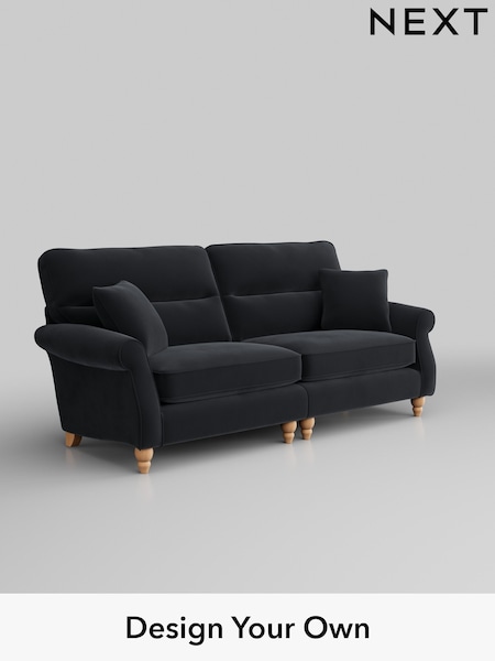 Plush Velvet Easy Clean/Charcoal Grey Ashford Highback (W41783) | £1,525