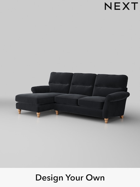Plush Velvet Easy Clean/Charcoal Grey Ashford Highback (W41783) | £2,050