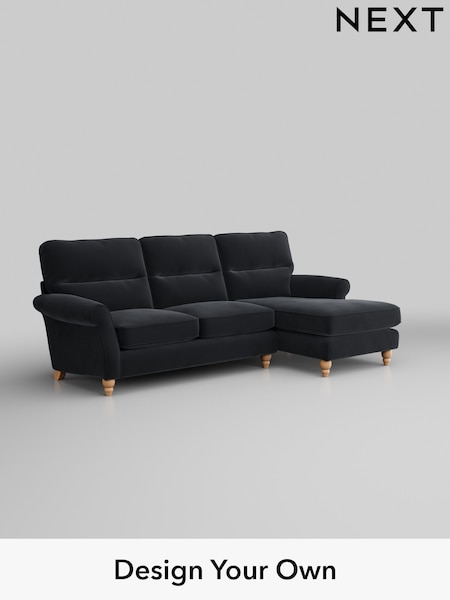 Plush Velvet Easy Clean/Charcoal Grey Ashford Highback (W41783) | £2,050