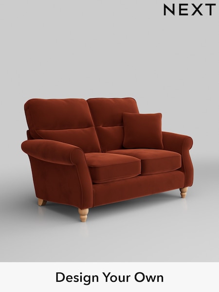 Plush Velvet Easy Clean/Ginger Orange Ashford Highback (W41784) | £1,225