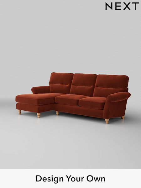 Plush Velvet Easy Clean/Ginger Orange Ashford Highback (W41784) | £2,050