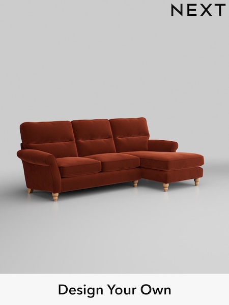 Plush Velvet Easy Clean/Ginger Orange Ashford Highback (W41784) | £2,050