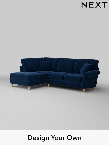 Plush Velvet Easy Clean/Navy Blue Ashford (W41786) | £2,025