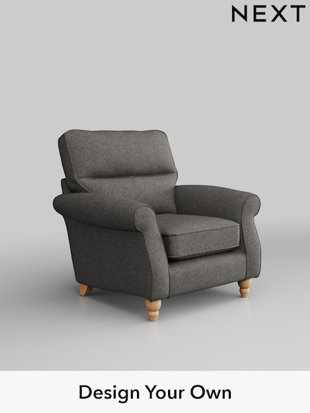 Tweedy Blend Easy Clean/Dark Grey Ashford Highback (W41788) | £825
