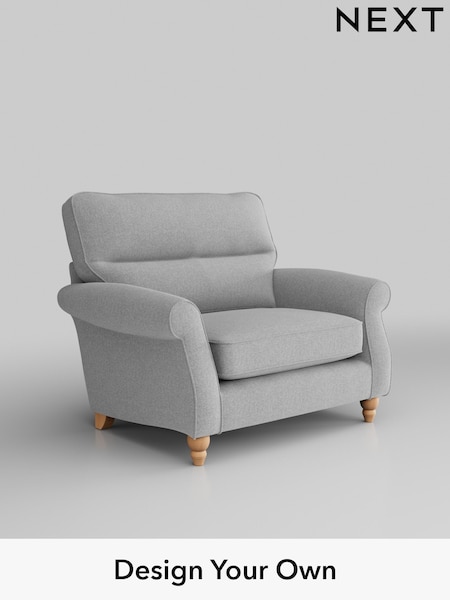 Tweedy Blend Easy Clean/Light Silver Grey Ashford Highback (W41805) | £925