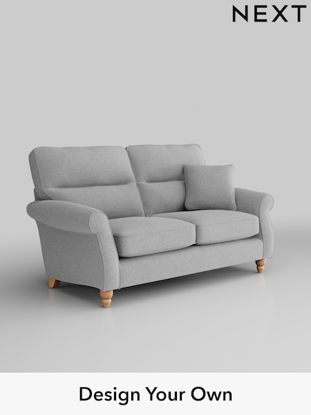 Tweedy Blend Easy Clean/Light Silver Grey Ashford Highback (W41805) | £1,225