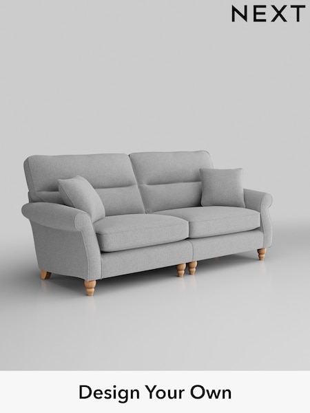 Tweedy Blend Easy Clean/Light Silver Grey Ashford Highback (W41805) | £1,425