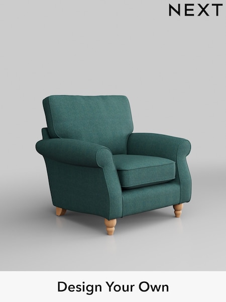 Tweedy Chenille/Dark Teal Green Ashford (W41813) | £775