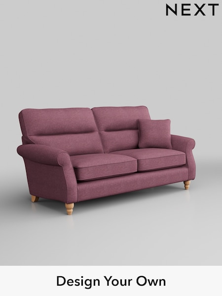Tweedy Blend Easy Clean/Mid Mulberry Purple Ashford Highback (W41814) | £1,325