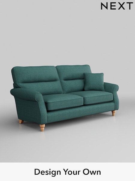 Tweedy Chenille/Dark Teal Green Ashford Highback (W41815) | £1,325