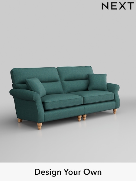 Tweedy Chenille/Dark Teal Green Ashford Highback (W41815) | £1,425