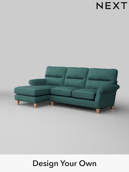 Tweedy Chenille/Dark Teal Green Ashford Highback (W41815) | £1,925