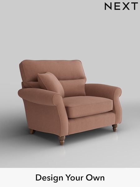 Relaxed Linen Look/Light Rust Brown Ashford Highback (W41832) | £1,025