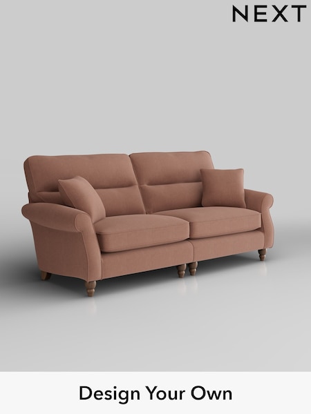 Relaxed Linen Look/Light Rust Brown Ashford Highback (W41832) | £1,525