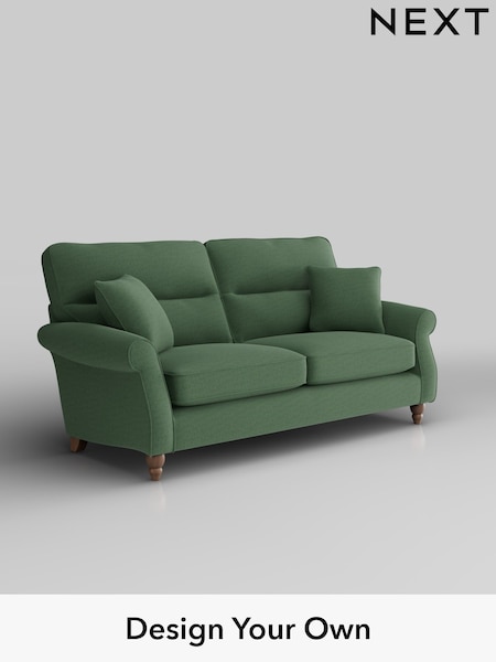 Relaxed Linen Look/Dark Green Ashford Highback (W41834) | £1,425