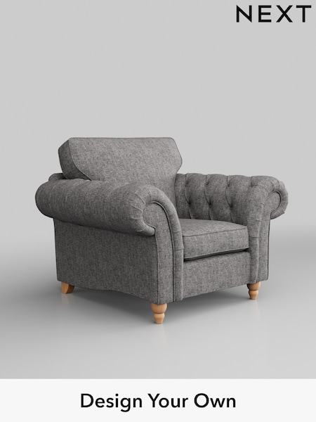 Chunky Boucle Easy Clean/Light Grey Gosford Highback Ii Deep Sit (W41856) | £1,075