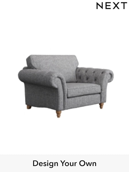 Chunky Boucle Easy Clean/Light Grey Gosford Highback Ii Deep Sit (W41856) | £1,175
