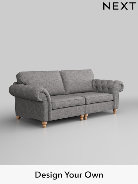 Chunky Boucle Easy Clean/Light Grey Gosford Highback Ii Deep Sit (W41856) | £1,725