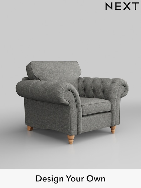 Chunky Boucle Easy Clean/Mid Grey Gosford Highback Ii Deep Sit (W41857) | £1,075