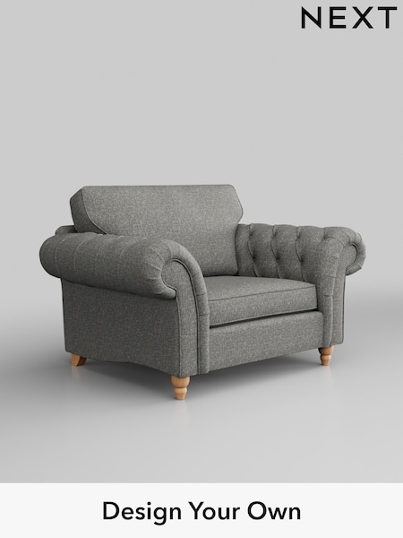 Chunky Boucle Easy Clean/Mid Grey Gosford Highback Ii Deep Sit (W41857) | £1,175