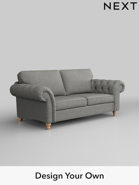 Chunky Boucle Easy Clean/Mid Grey Gosford Highback Ii Deep Sit (W41857) | £1,625