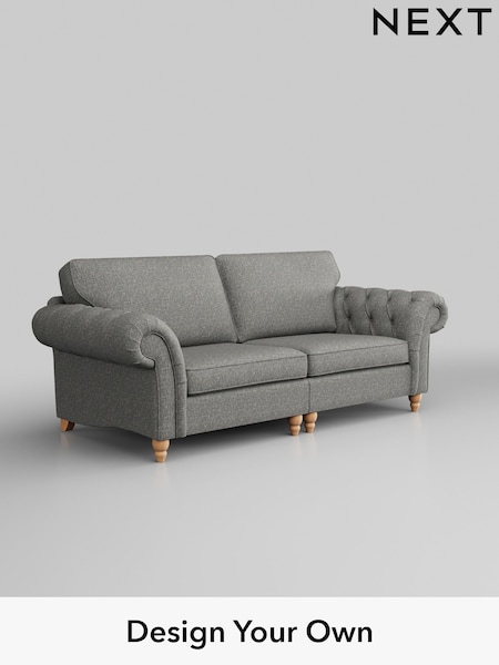 Chunky Boucle Easy Clean/Mid Grey Gosford Highback Ii Deep Sit (W41857) | £1,725