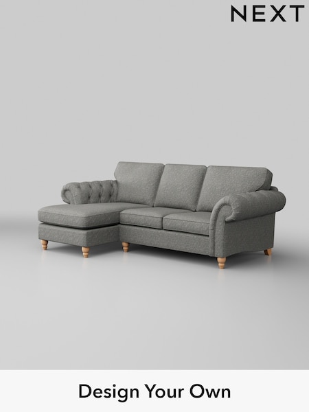 Chunky Boucle Easy Clean/Mid Grey Gosford Highback Ii Deep Sit (W41857) | £2,525