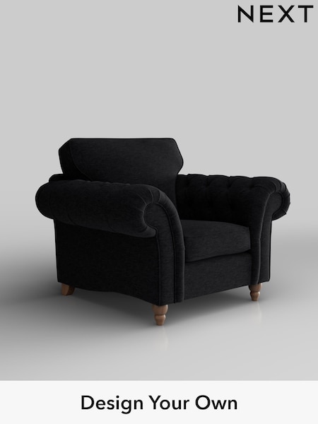 Fine Chenille Easy Clean/Black Gosford Highback Ii Deep Sit (W41884) | £1,075
