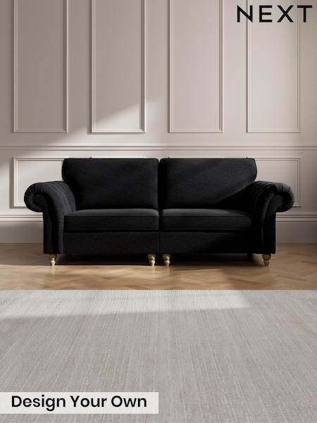 Fine Chenille Easy Clean/Black Gosford Highback Ii Deep Sit (W41884) | £1,725