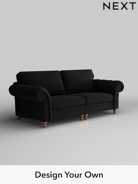 Fine Chenille Easy Clean/Black Gosford Highback Ii Deep Sit (W41884) | £1,725