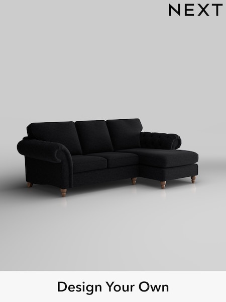 Fine Chenille Easy Clean/Black Gosford Highback Ii Deep Sit (W41884) | £2,525