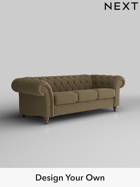 Fine Chenille Easy Clean/Dark Moss Green Gosford Ii Deep Sit (W41885) | £1,625