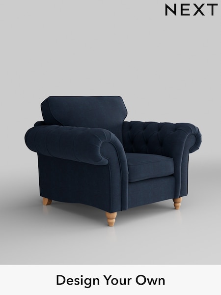Fine Chenille Easy Clean/Dark Navy Blue Gosford Highback Ii Deep Sit (W41886) | £1,075