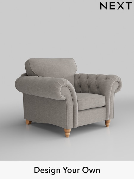 Fine Chenille Easy Clean/Light Steel Grey Gosford Highback Ii Deep Sit (W41890) | £1,075