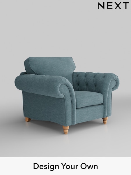 Fine Chenille Easy Clean/Mid Blue Gosford Highback Ii Deep Sit (W41891) | £1,075