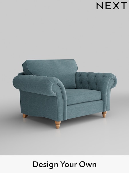 Fine Chenille Easy Clean/Mid Blue Gosford Highback Ii Deep Sit (W41891) | £1,175