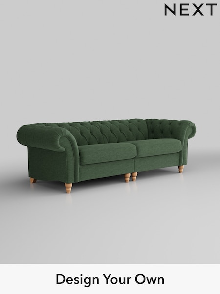Fine Chenille Easy Clean/Mid Khaki Green Gosford Ii Deep Sit (W41893) | £1,725