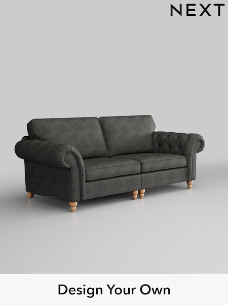 Monza Faux Leather Easy Clean/Dark Grey Gosford Highback Ii Deep Sit (W41901) | £1,725