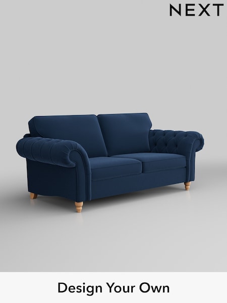 Plush Velvet Easy Clean/Airforce Blue Gosford Highback Ii Deep Sit (W41917) | £1,625