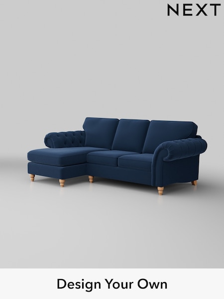 Plush Velvet Easy Clean/Airforce Blue Gosford Highback Ii Deep Sit (W41917) | £2,525
