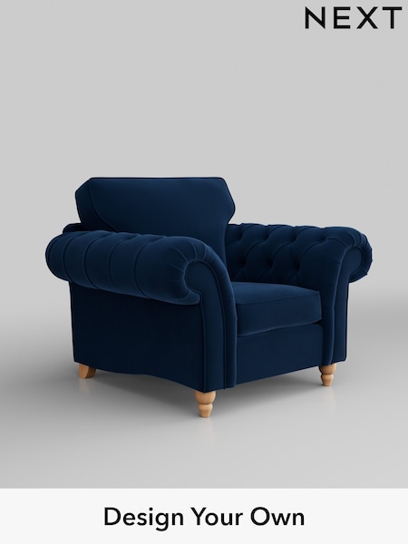 Plush Velvet Easy Clean/Navy Blue Gosford Highback Ii Deep Sit (W41920) | £1,075