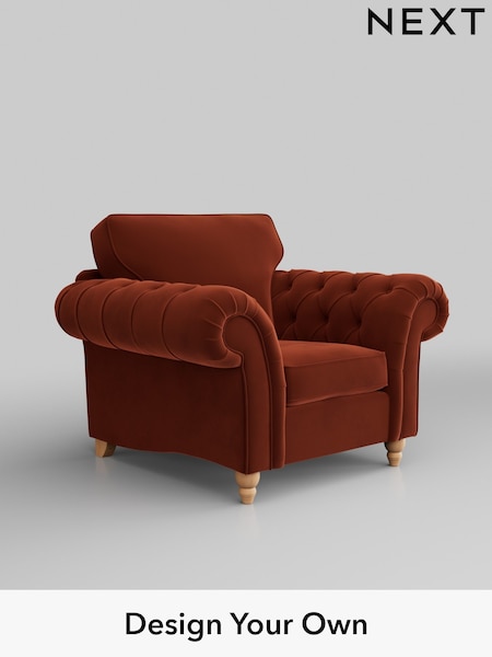 Plush Velvet Easy Clean/Ginger Orange Gosford Highback Ii Deep Sit (W41923) | £1,075