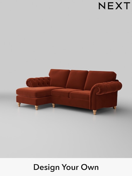 Plush Velvet Easy Clean/Ginger Orange Gosford Highback Ii Deep Sit (W41923) | £2,525