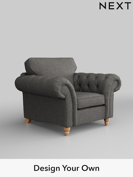 Tweedy Blend Easy Clean/Dark Grey Gosford Highback Ii Deep Sit (W41929) | £975