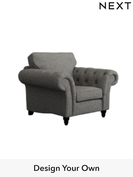 Tweedy Blend Easy Clean/Dark Grey Gosford Highback Ii Deep Sit (W41929) | £975