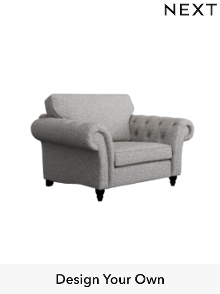 Tweedy Blend Easy Clean/Light Silver Grey Gosford Highback Ii Deep Sit (W41934) | £1,075