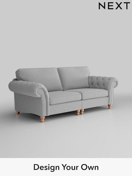 Tweedy Blend Easy Clean/Light Silver Grey Gosford Highback Ii Deep Sit (W41934) | £1,599